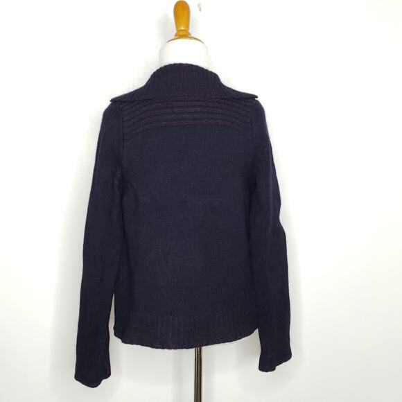AG Adriano Goldschmied Chunky Knit Cardigan Limited Wool Italy Purple Women XS - Picture 3 of 10